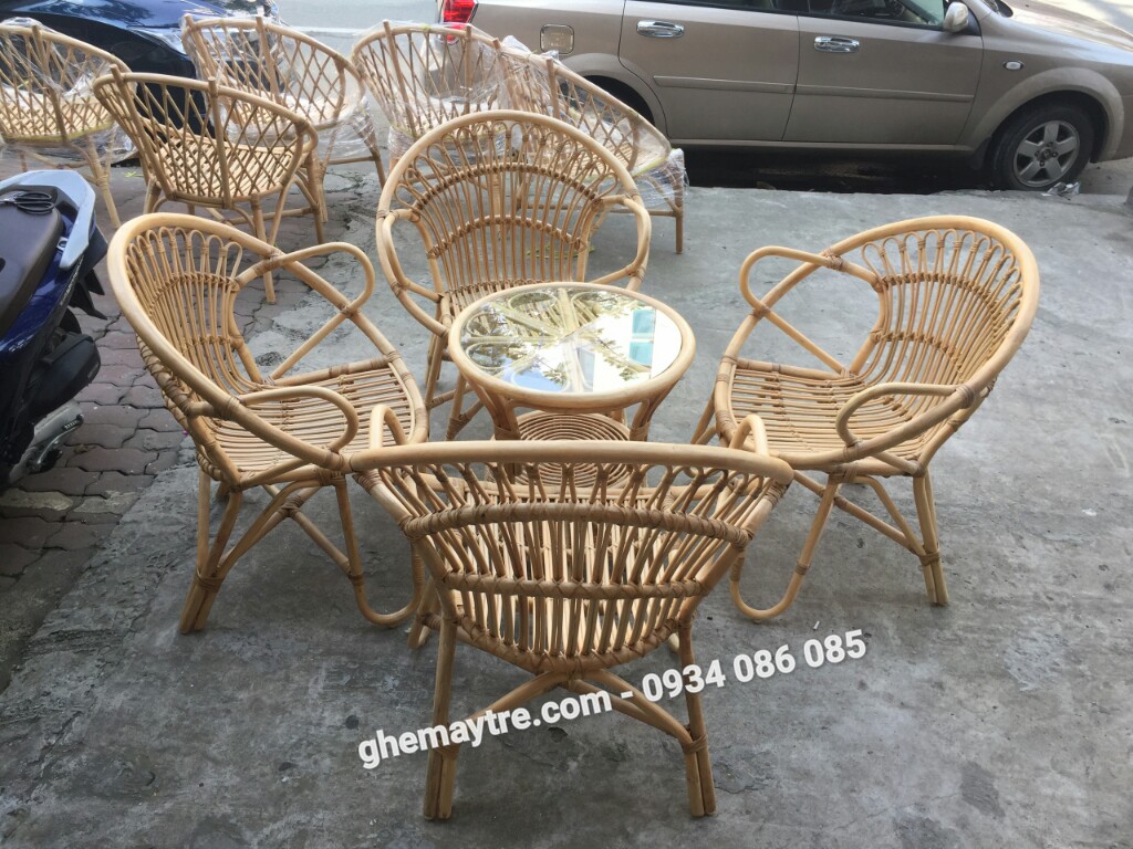 
								Bàn ghế mây tự nhiên BV796